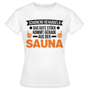 Sauna Saunieren Saunagänger - Frauen T-Shirt - Weiß - Vorne - AI Model Female 172 dark (172cm)