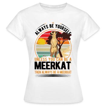 Suricate Cadeau Suricate Suricate - T-shirt Femme - blanc - Devant - AI Model Female 172 dark (172cm)
