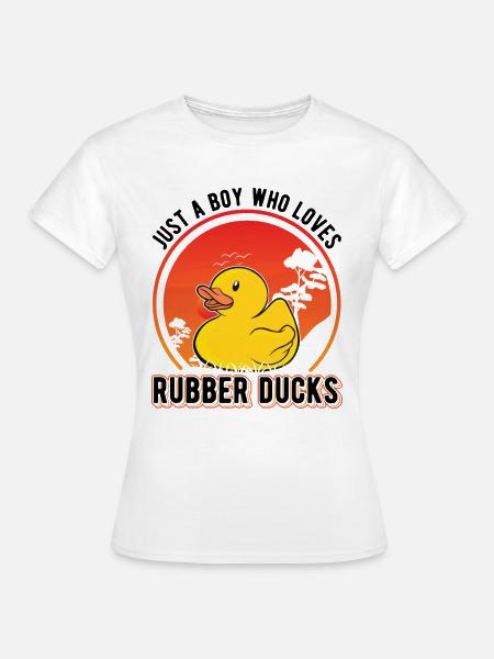 Gummiente Junge Quietscheente Badeente - Frauen T-Shirt - Weiß