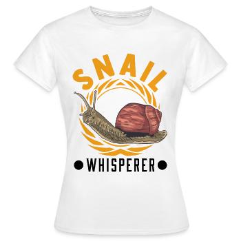 Schnecken Flüsterer Snail Whisperer - Frauen T-Shirt - Weiß - Vorne - AI Model Female 172 dark (172cm)