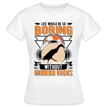 Running Gift Running Duck Bottle Duck - Women's T-Shirt - white - Front - AI Model Female 172 dark (172cm)