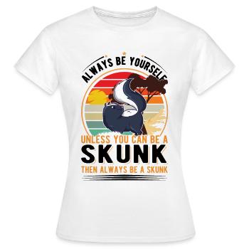 Skunk Gift Skunk - Women's T-Shirt - white - Front - AI Model Female 172 dark (172cm)
