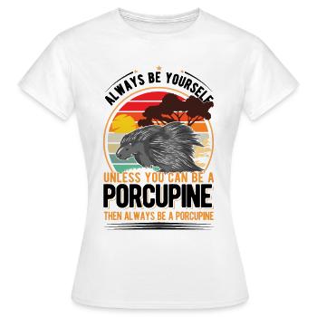 Porc-épic Cadeau Porc-épic - T-shirt Femme - blanc - Devant - AI Model Female 172 dark (172cm)