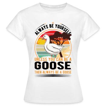 Oies Oies Oie Éleveuse Oie - T-shirt Femme - blanc - Devant - AI Model Female 172 dark (172cm)
