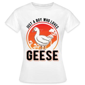 Oies Jeune oie éleveuse oie - T-shirt Femme - blanc - Devant - AI Model Female 172 dark (172cm)
