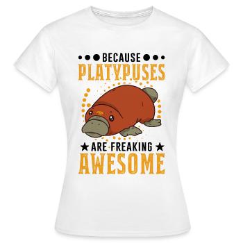 Ornithorynque Cadeau Ornithorynque - T-shirt Femme - blanc - Devant - AI Model Female 172 dark (172cm)