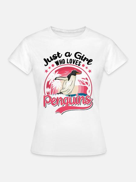 Pinguin Mädchen Penguin - Frauen T-Shirt - Weiß