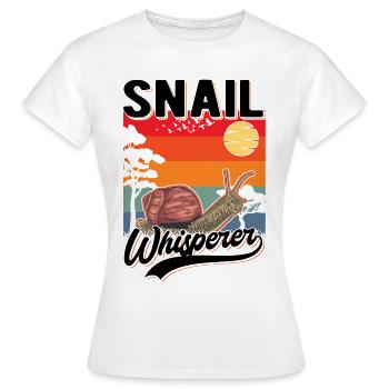 Schneckenflüsterer Schnecke Snail Whisperer - Frauen T-Shirt - Weiß - Vorne - AI Model Female 172 dark (172cm)