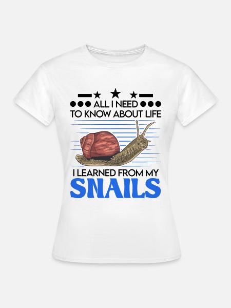 Schnecke Geschenk Weinbergschnecke - Frauen T-Shirt - Weiß