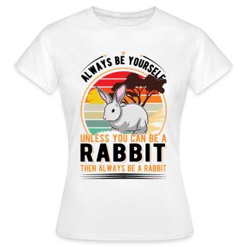 Rabbit Rabbit Rabbit Rabbit - Women's T-Shirt - white - Front - AI Model Female 172 dark (172cm)