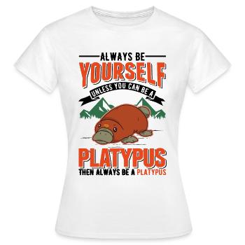 Ornithorynque Cadeau Ornithorynque - T-shirt Femme - blanc - Devant - AI Model Female 172 dark (172cm)