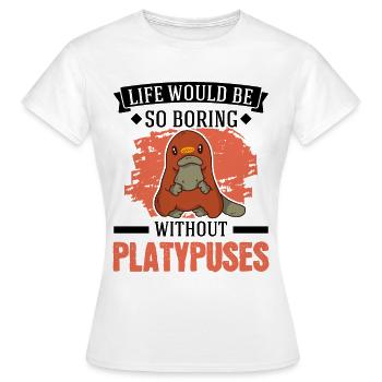 Ornithorynque Cadeau Ornithorynque - T-shirt Femme - blanc - Devant - AI Model Female 172 dark (172cm)