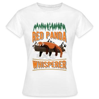 Roter Panda Flüsterer - Frauen T-Shirt - Weiß - Vorne - AI Model Female 172 dark (172cm)