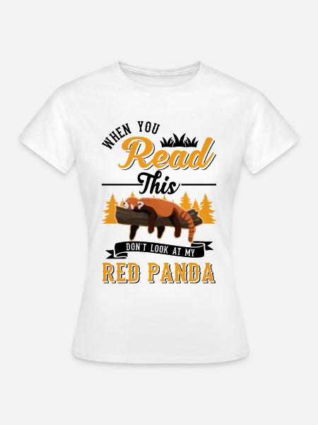 Roter Panda Geschenk Katzenbär - Frauen T-Shirt - Weiß