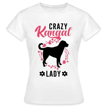 Crazy Kangal dame Anatolian Berger Chien - T-shirt Femme - blanc - Devant - AI Model Female 172 dark (172cm)