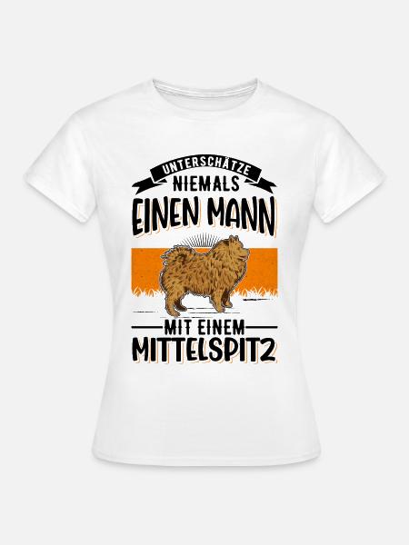 Mittelspitz Mann - Frauen T-Shirt - Weiß