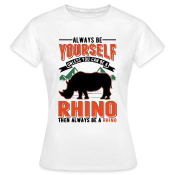 Rhinocéros Rhinocéros - T-shirt Femme - blanc - Devant - AI Model Female 172 dark (172cm)
