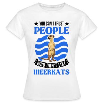 Suricate Cadeau Suricate Suricate - T-shirt Femme - blanc - Devant - AI Model Female 172 dark (172cm)