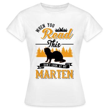Martre Cadeau Vison Blaireau Arbre Martre - T-shirt Femme - blanc - Devant - AI Model Female 172 dark (172cm)