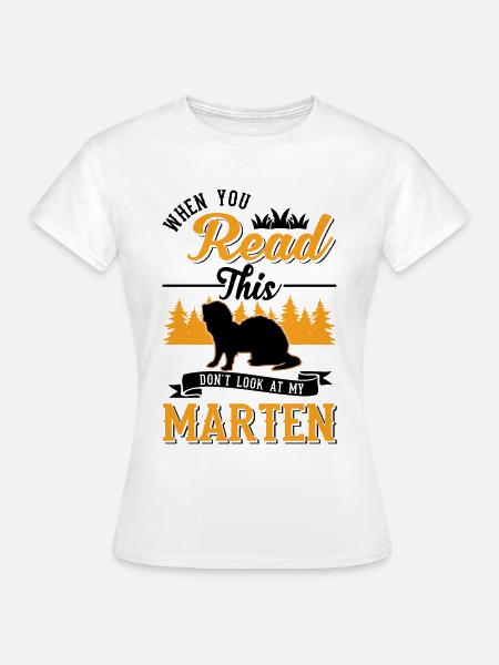 Marder Geschenk Nerz Dachs Baummarder - Frauen T-Shirt - Weiß