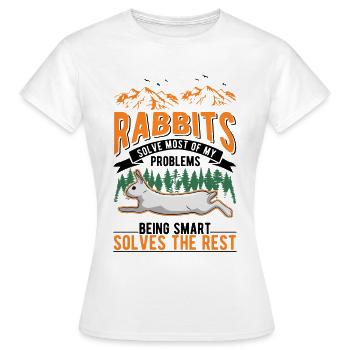 Rabbit Rabbit Rabbit Rabbit - Women's T-Shirt - white - Front - AI Model Female 172 dark (172cm)