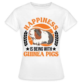 Guinea Pig Lucky Guinea Pig Guinea Pig - Women's T-Shirt - white - Front - AI Model Female 172 dark (172cm)