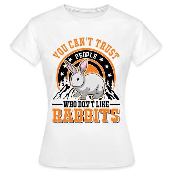 Rabbit Rabbit Rabbit Rabbit - Women's T-Shirt - white - Front - AI Model Female 172 dark (172cm)