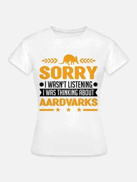 Erdferkel Geschenk Aardvark - Frauen T-Shirt - Weiß