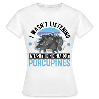 Porc-épic Cadeau Porc-épic - T-shirt Femme - blanc - Devant - AI Model Female 172 dark (172cm)