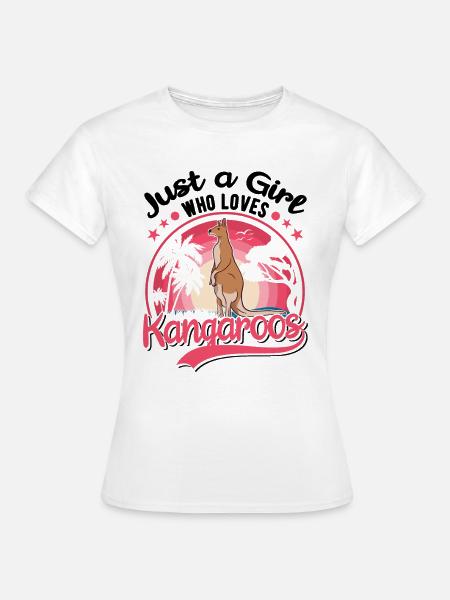 Australisches Känguru Mädchen Kangaroo - Frauen T-Shirt - Weiß