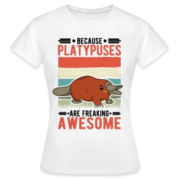 Ornithorynque Cadeau Ornithorynque - T-shirt Femme - blanc - Devant - AI Model Female 172 dark (172cm)