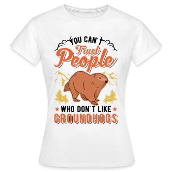 Marmotte Marmotte Marmotte de la forêt Marmotte - T-shirt Femme - blanc - Devant - AI Model Female 172 dark (172cm)