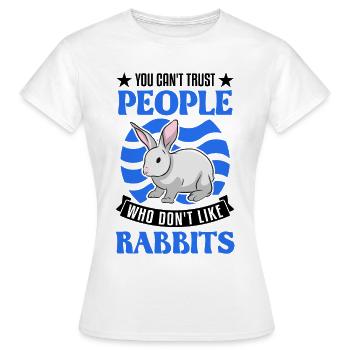 Rabbit Rabbit Rabbit - Women's T-Shirt - white - Front - AI Model Female 172 dark (172cm)