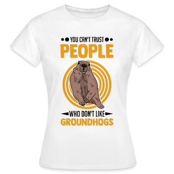 Marmotte Marmotte Marmotte de la forêt Marmotte - T-shirt Femme - blanc - Devant - AI Model Female 172 dark (172cm)