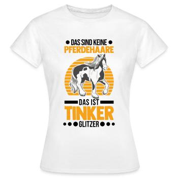 Irish Tinker Parfüm Glitzer Tinkerpferd - Frauen T-Shirt - Weiß - Vorne - AI Model Female 172 dark (172cm)