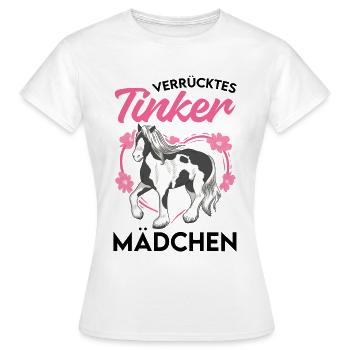 Crazy Tinker Girl Irish Tinker - Women's T-Shirt - white - Front - AI Model Female 172 dark (172cm)