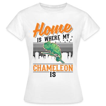 Caméléon Accueil Caméléon - T-shirt Femme - blanc - Devant - AI Model Female 172 dark (172cm)