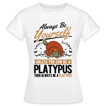 Ornithorynque Cadeau Ornithorynque - T-shirt Femme - blanc - Devant - AI Model Female 172 dark (172cm)