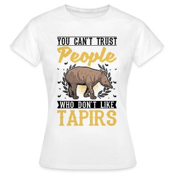 Tapir Tapir des plaines Tapirdae Tapir - T-shirt Femme - blanc - Devant - AI Model Female 172 dark (172cm)
