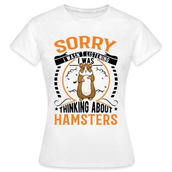 Hamster Hamster Roue Golden Hamster Hamster - T-shirt Femme - blanc - Devant - AI Model Female 172 dark (172cm)