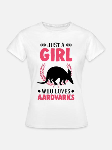 Erdferkel Mädchen Aardvark - Frauen T-Shirt - Weiß