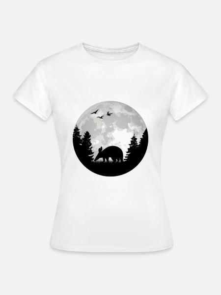 Erdferkel Mond - Frauen T-Shirt - Weiß