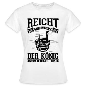 Sauna König Saunieren Saunagänger - Frauen T-Shirt - Weiß - Vorne - AI Model Female 172 dark (172cm)