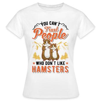 Hamster Hamster Roue Golden Hamster Hamster - T-shirt Femme - blanc - Devant - AI Model Female 172 dark (172cm)
