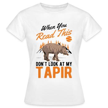 Tapir Tapir des plaines Tapirdae Tapir - T-shirt Femme - blanc - Devant - AI Model Female 172 dark (172cm)