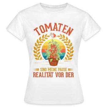 Tomato growers Tomatoes - Women's T-Shirt - white - Front - AI Model Female 172 dark (172cm)