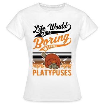Ornithorynque Cadeau Ornithorynque - T-shirt Femme - blanc - Devant - AI Model Female 172 dark (172cm)