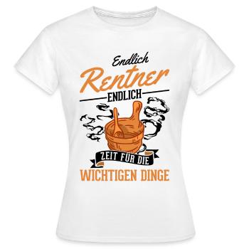 Sauna Rentner Saunieren Opa Saunagänger - Frauen T-Shirt - Weiß - Vorne - AI Model Female 172 dark (172cm)