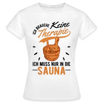 Sauna Therapie Saunameister Saunagänger - Frauen T-Shirt - Weiß - Vorne - AI Model Female 172 dark (172cm)