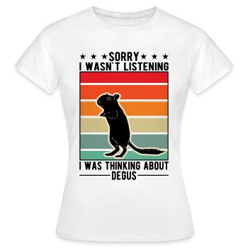 Degu Cadeau Arbuste Rat Forest Degu - T-shirt Femme - blanc - Devant - AI Model Female 172 dark (172cm)